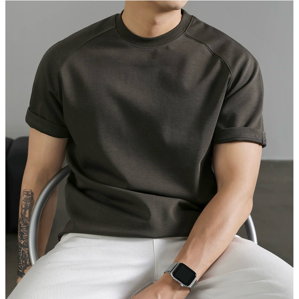 Áo phông nam trơn vải cotton co giãn form regular trẻ trung nam tính Gao studio G008