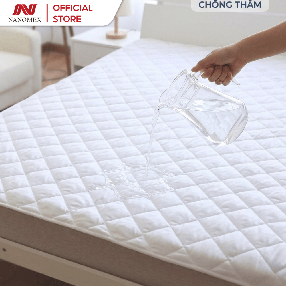 Tấm Bảo Vệ Nệm Nanomex 3 Lớp, Topper Chống Thấm Tiêu Chuẩn Khách Sạn Không Nóng Bí, Sột Soạt