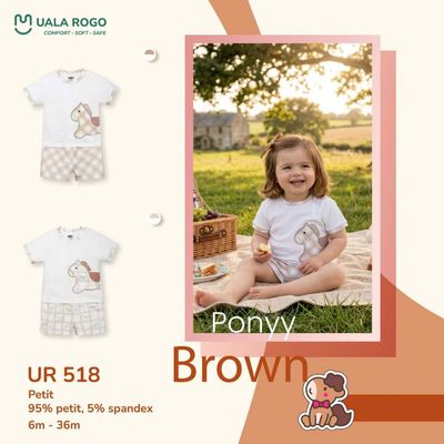 Bộ cộc tay cho bé Ualarogo 6 tháng - 3 tuổi vải Petit mềm mịn thấm hút co giãn UR 518
