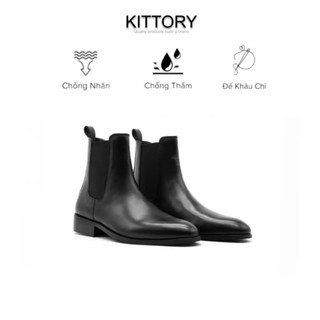 Giày Chunky Chelsea Boot Classic Black,Giày Chelsea Boot Cao Cổ Da Lì Cao Cấp chống nhăn Đế Cao Su Êm Chân Thoải Mái