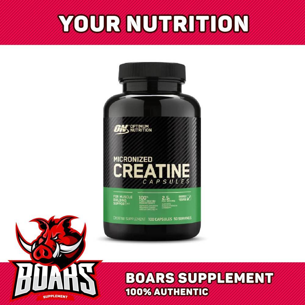 Optimum Nutrition Creatine Capsules – Công Thức Micronized Tăng Sức Bền, Phục Hồi Cơ