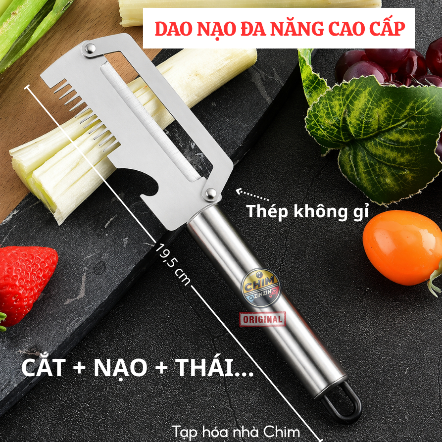 [SUS304] Dao Cắt Nạo Gọt Thái Chẻ Đa Năng Cao Cấp – Dao Cắt Hành, Chẻ Rau, Thái Bào Rau Củ, Mở Nắp C