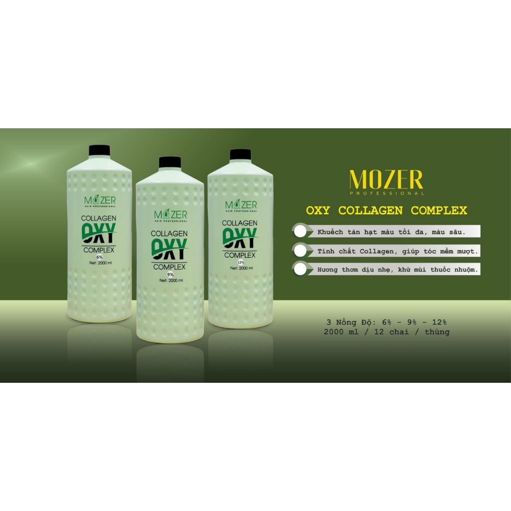 Oxy Collagen Mozer Hương Bạc Hà Mát Lạnh Độ Dưỡng cao 2000ml