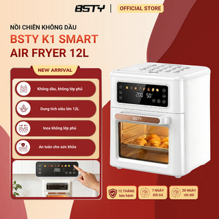 Nồi Chiên Không Dầu 12L BSTY | Cảm Ứng 1650W | Cửa Sổ | Dễ Vệ Sinh | Tốt Sức Khỏe | Bảo Hành 1 Năm