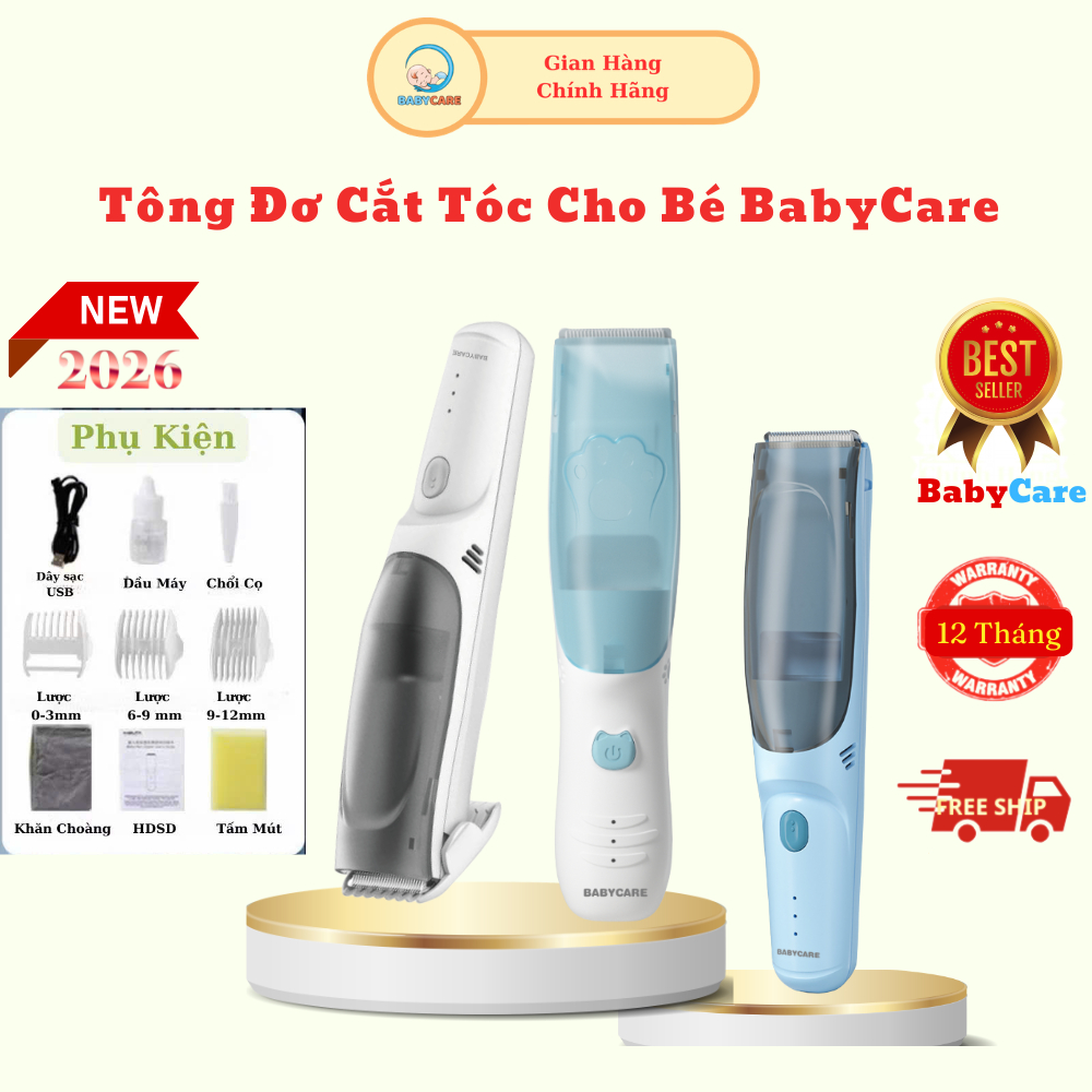 Tông Đơ Cắt Tóc Cho Bé BabyCare, Tông Đơ Cắt Tóc Cao Cấp Cho Bé Và Gia Đình Có…