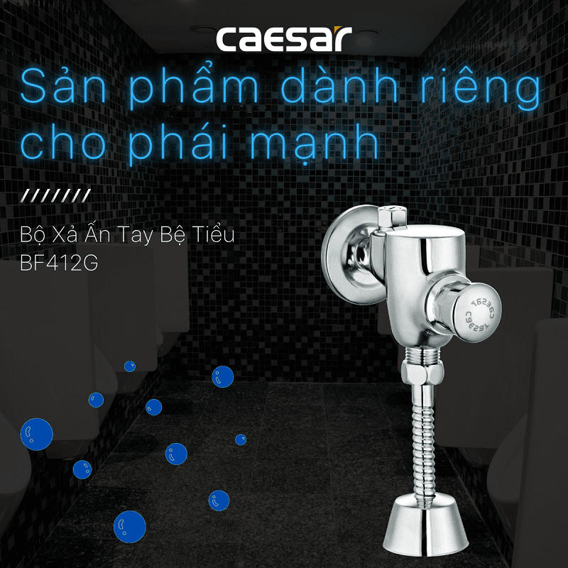 Thuystore247 - BF412G - [CHÍNH HÃNG] Van Xả Nhấn Bồn Tiểu CAESAR BF412G