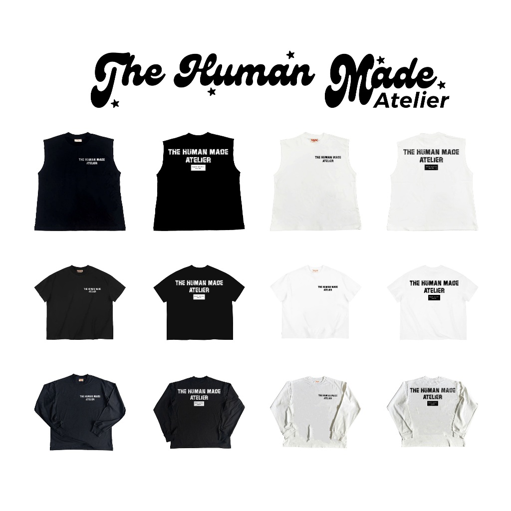 Áo thun form Boxy 250GSM | in big logo THE HUMAN MADE ATELIER | The Human Made Atelier | cotton 100%