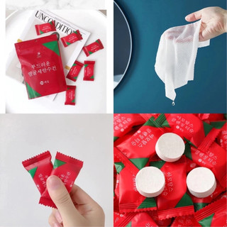 Quà tặng - khăn nén du lịch dạng viên kẹo dùng 1 lần