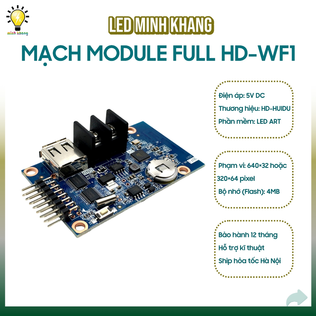 [Giá rẻ] Card HD-Wf1 điều khiển module led P10 Full màu