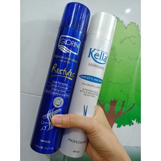 Keo xịt tóc mềm hoặc cứng Glorin 420ml
