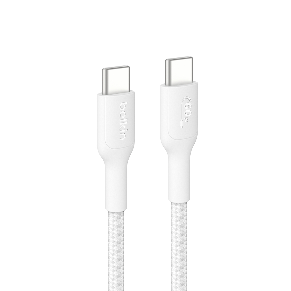 Cáp sạc nhanh Belkin USB Type C - C công suất 60W vỏ dù 1M chuẩn Apple PD siêu bền truyền dữ liệu bảo hành 2 năm | BigBuy360 - bigbuy360.vn