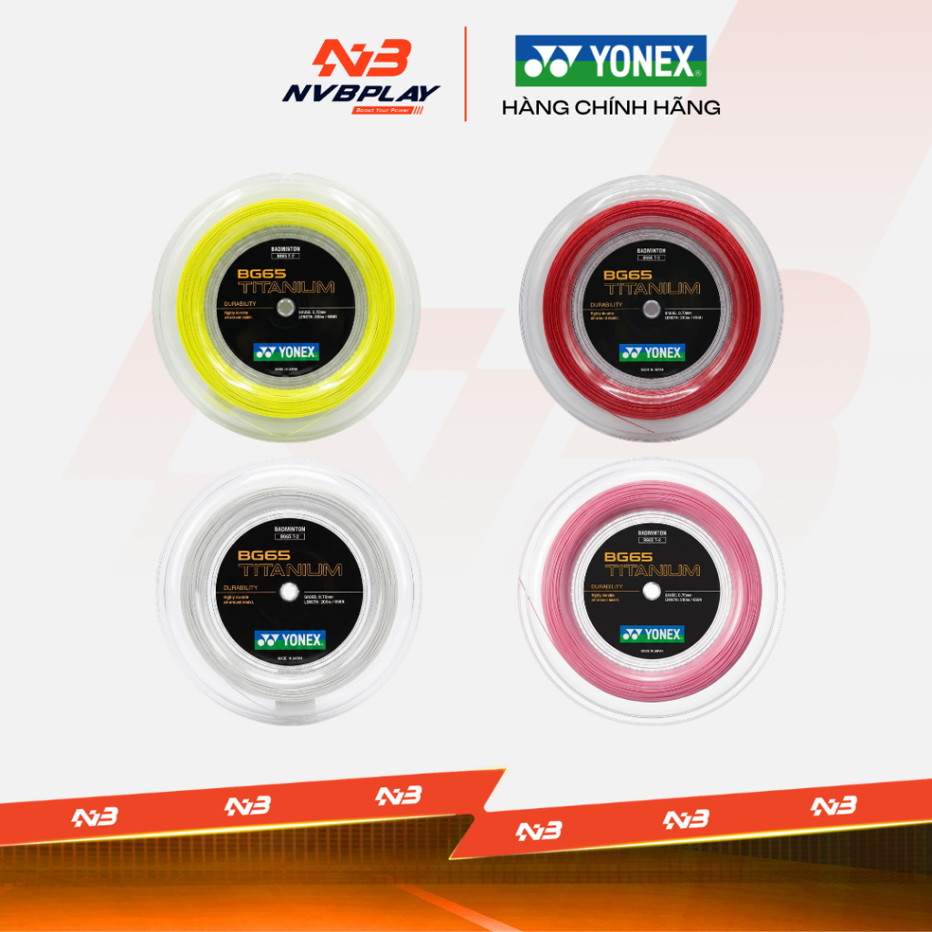Cuộn Cước Cầu Lông Yonex BG65Ti - Cuộn 200m - Hàng Chính Hãng