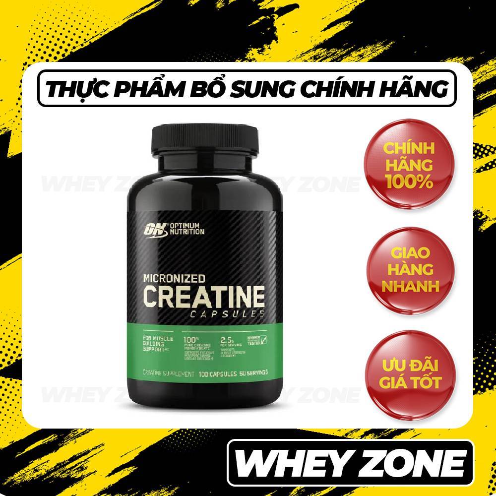 Optimum Nutrition Creatine Dạng Viên – Giúp Cơ Bắp Phát Triển & Phục Hồi Nhanh