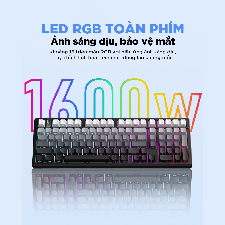 Bàn phím cơ Không dây ONIKUMA gaming k98Pro Bluetooth Silent Switch LED RGB Hotswap cho máy tính/laptop Có APP tùy chỉnh | BigBuy360 - bigbuy360.vn