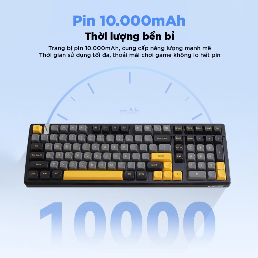 Bàn phím cơ Không dây ONIKUMA gaming k98Pro Bluetooth Silent Switch LED RGB Hotswap cho máy tính/laptop Có APP tùy chỉnh | BigBuy360 - bigbuy360.vn