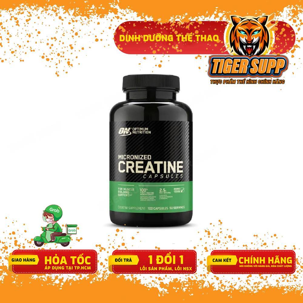 Optimum Nutrition Creatine Capsules 100 Viên – Hỗ Trợ Tập Luyện