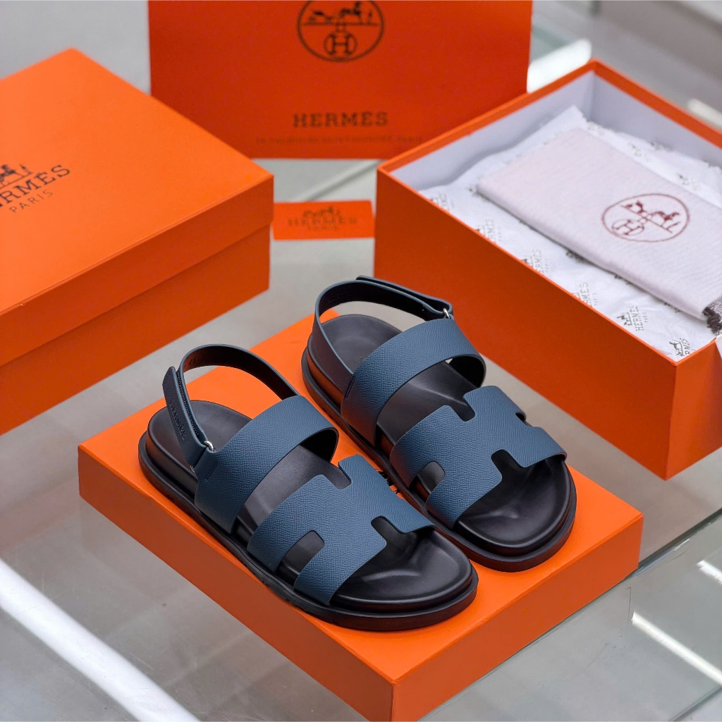 [Tặng Hộp] Dép HM Oran Sandal Quai Hậu Xanh Navy