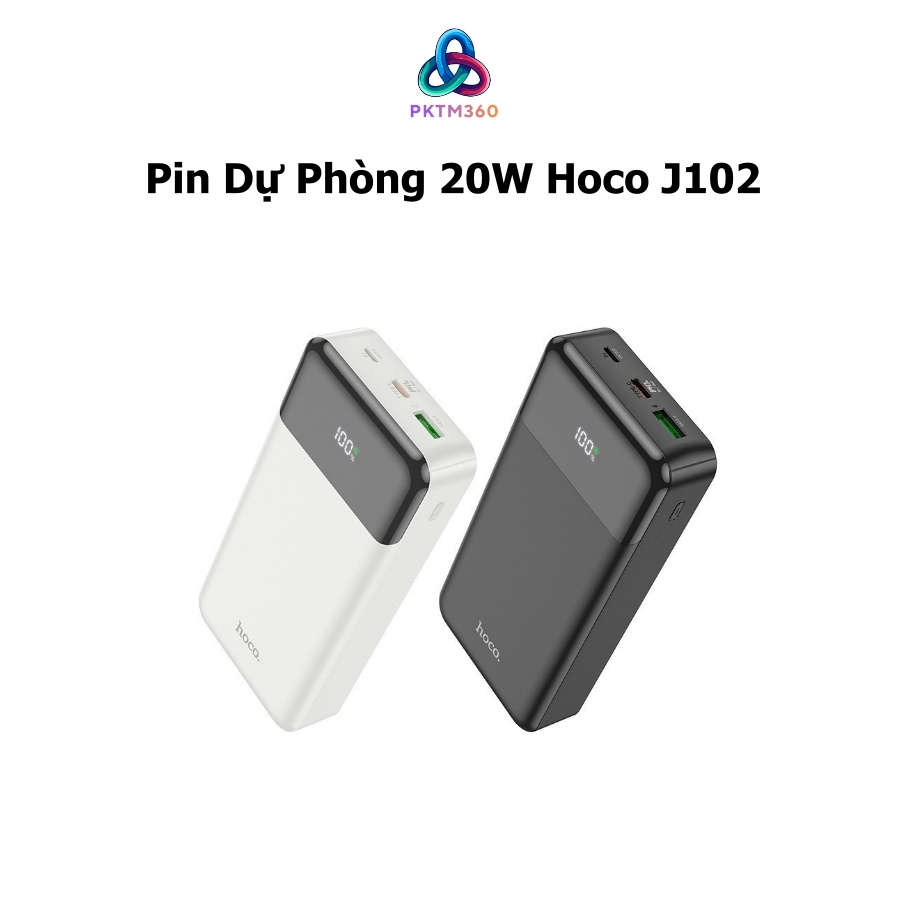 Pin dự phòng Hoco J102 J102A 10 000mAh/ 20 000 mAh, Sạc Nhanh 20W - PKTM360