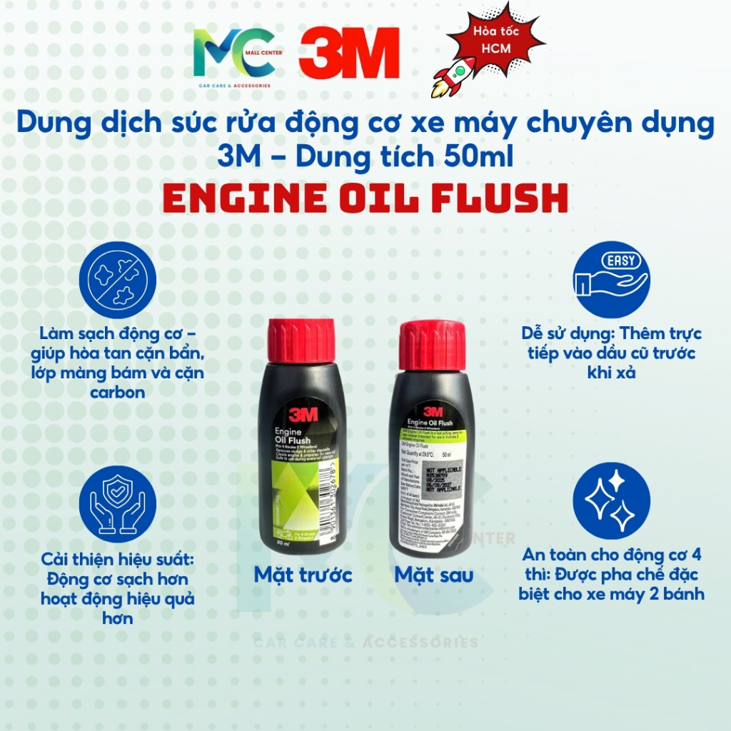 3M - Dung Dịch Vệ Sinh Xúc Rửa Động Cơ Engine Oil Flush (50ml)