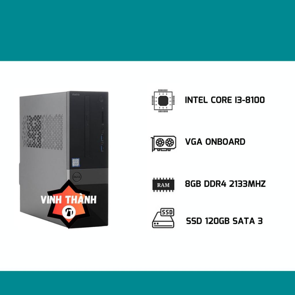 Máy bộ Dell Vostro 3470 i3 Gen 8 – 8GB RAM – 120GB SSD | BH 12 Tháng.
