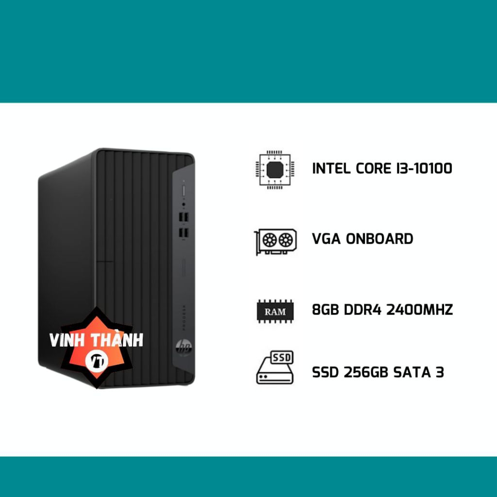 Máy bộ HP ProDesk 400 G7 i3 Gen 10 – 8GB RAM – 256GB SSD | Windows 11 | BH 24 Tháng