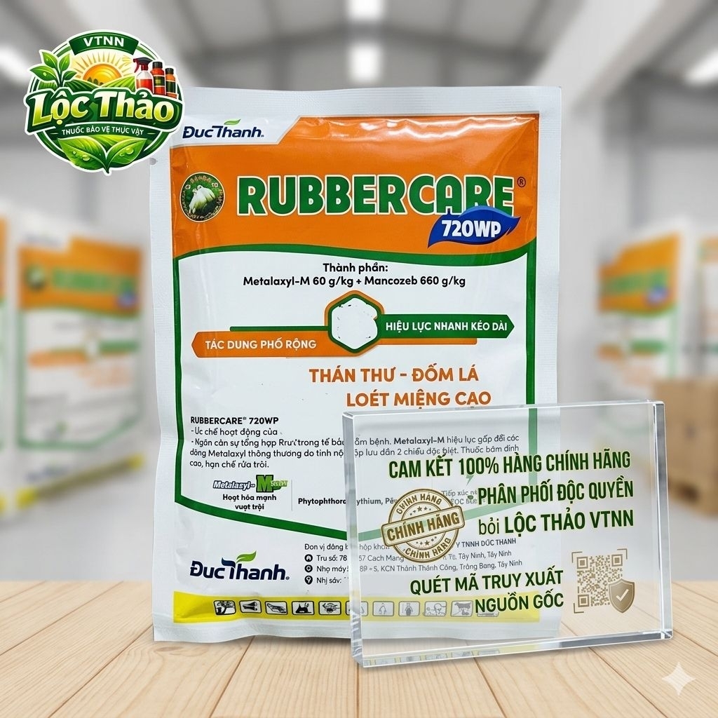 Phân Bón Lá RubberCare 720WP  gói 100g Hỗ Trợ Thán Thư,Đốm Lá