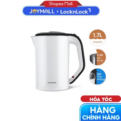 Ấm đun siêu tốc LocknLock tự động ngắt EJK738WHT 1.7L Màu Trắng, Hàng chính hãng - JoyMall