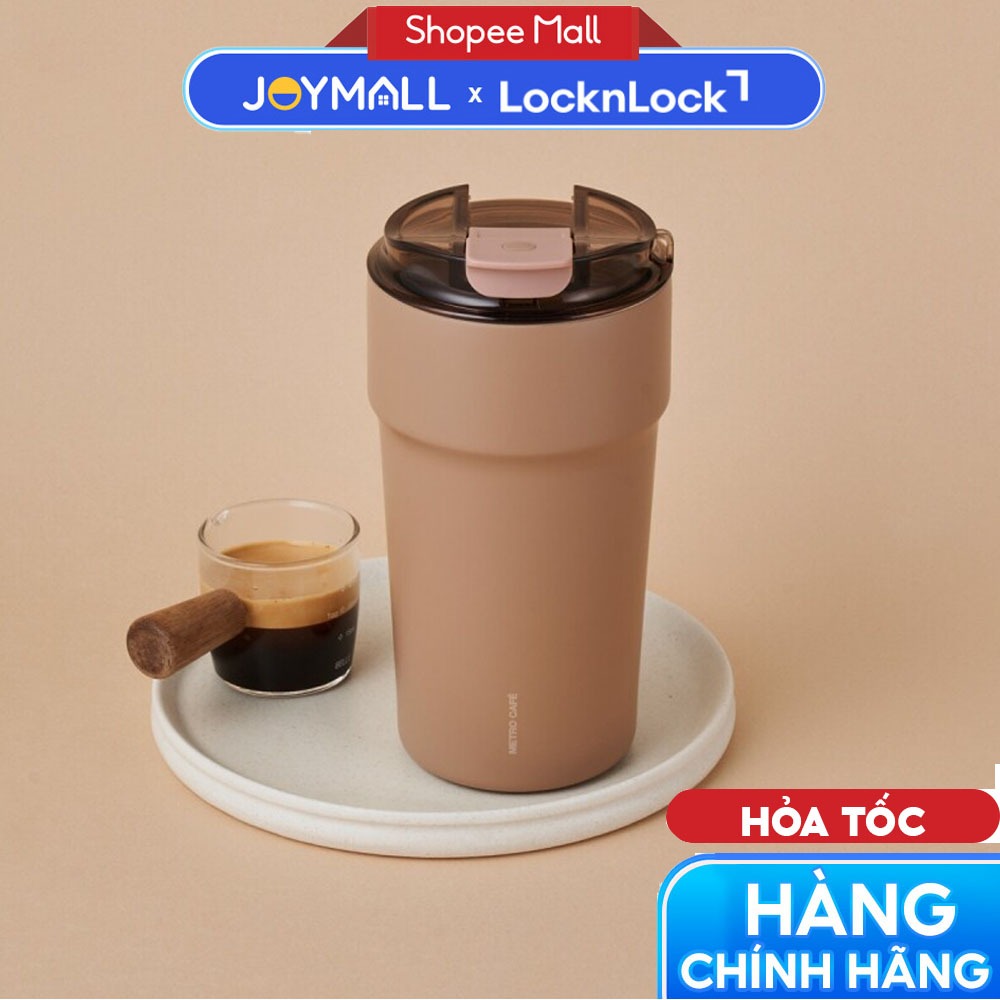 Ly Giữ Nhiệt Phủ Sứ LocknLock LHC4357CHO 500ml Metro Cafe Tumbler, Hàng chính hãng - JoyMall