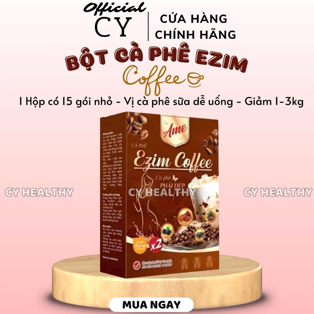 Cà Phê Sữa AME EZIM Giảm Cân Hộp 15 Gói