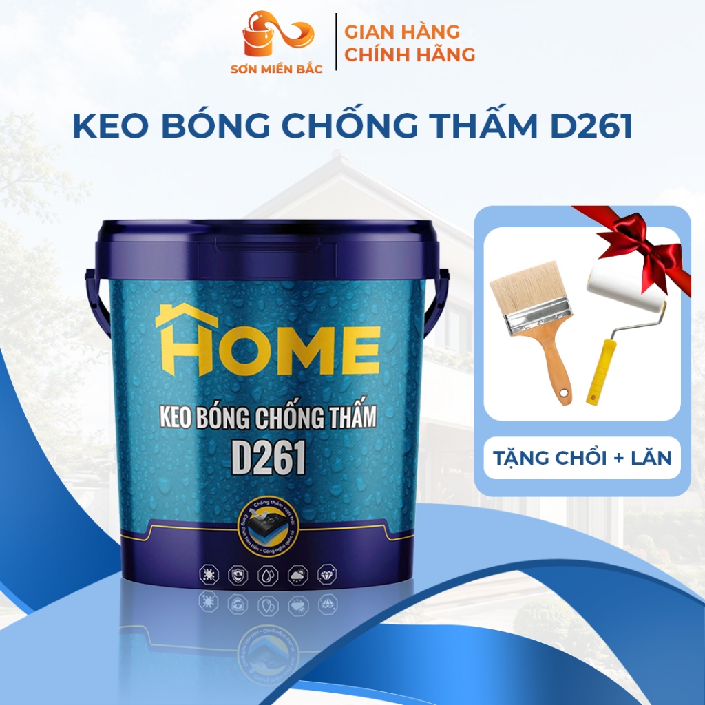 [1kg/5kg] Keo Bóng Chống Thấm D261 Home Bảo Vệ Tường Nền Mái Chống Nước Bền Đẹp Hiệu Quả Cao