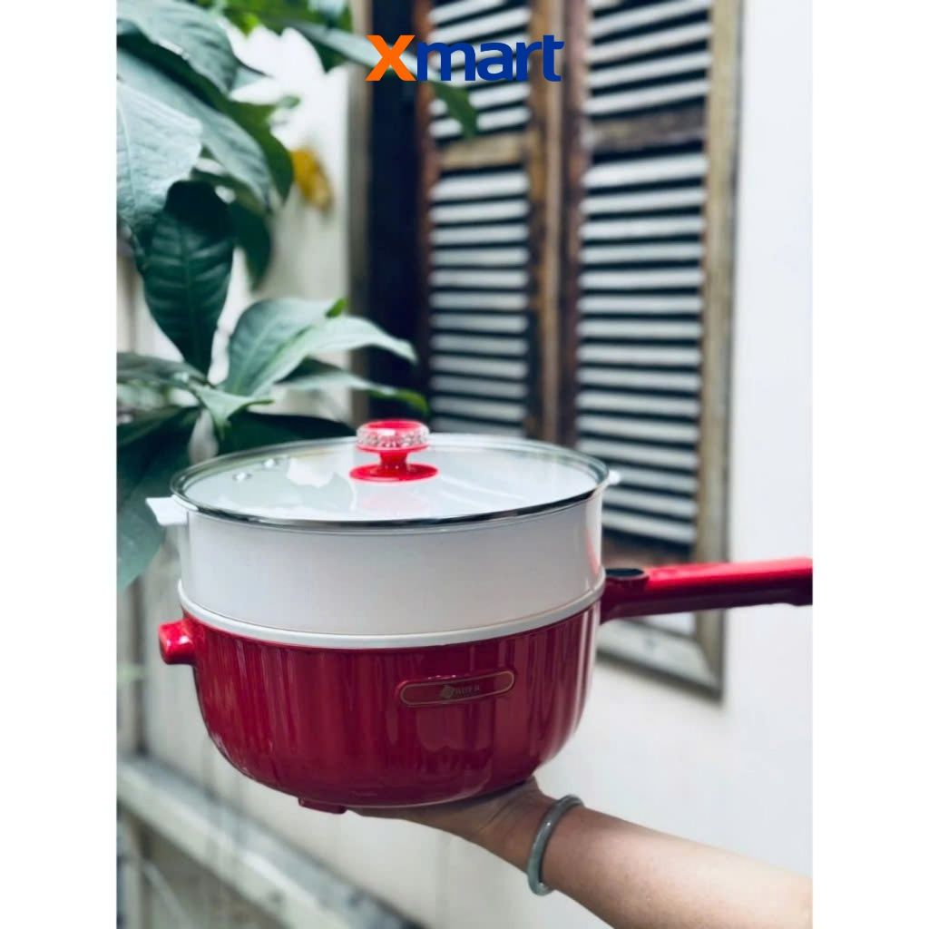 Nồi lẩu hấp điện Arber ND02 4L đa năng nấu lẩu chiên xào hấp công suất 1400W bảo hành 12 tháng