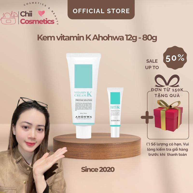 AHOHWA | Vitamin K Cream - Kem dưỡng cải thiện giãn mao mạch, làm dịu da Ahohwa 12g - 80g