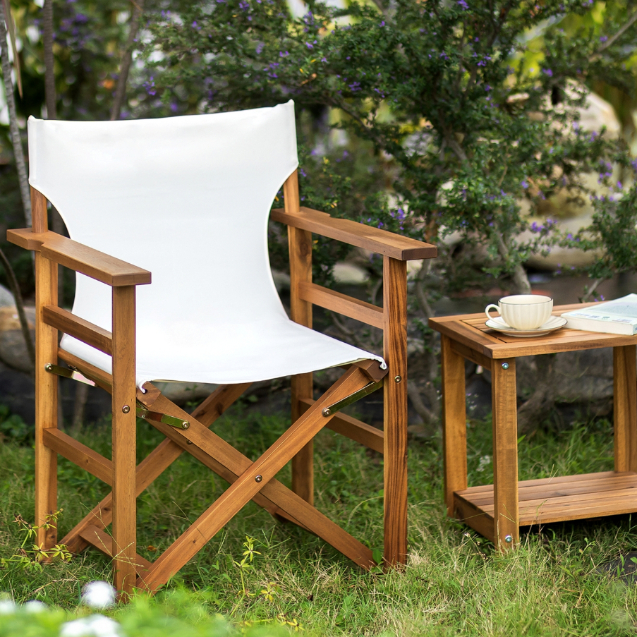 Ghế Đạo Diễn Gấp Gọn Gỗ Tràm Vải Bố Director Chair 85cm Ghế Xếp Du Lịch Camping Decor Ban Công