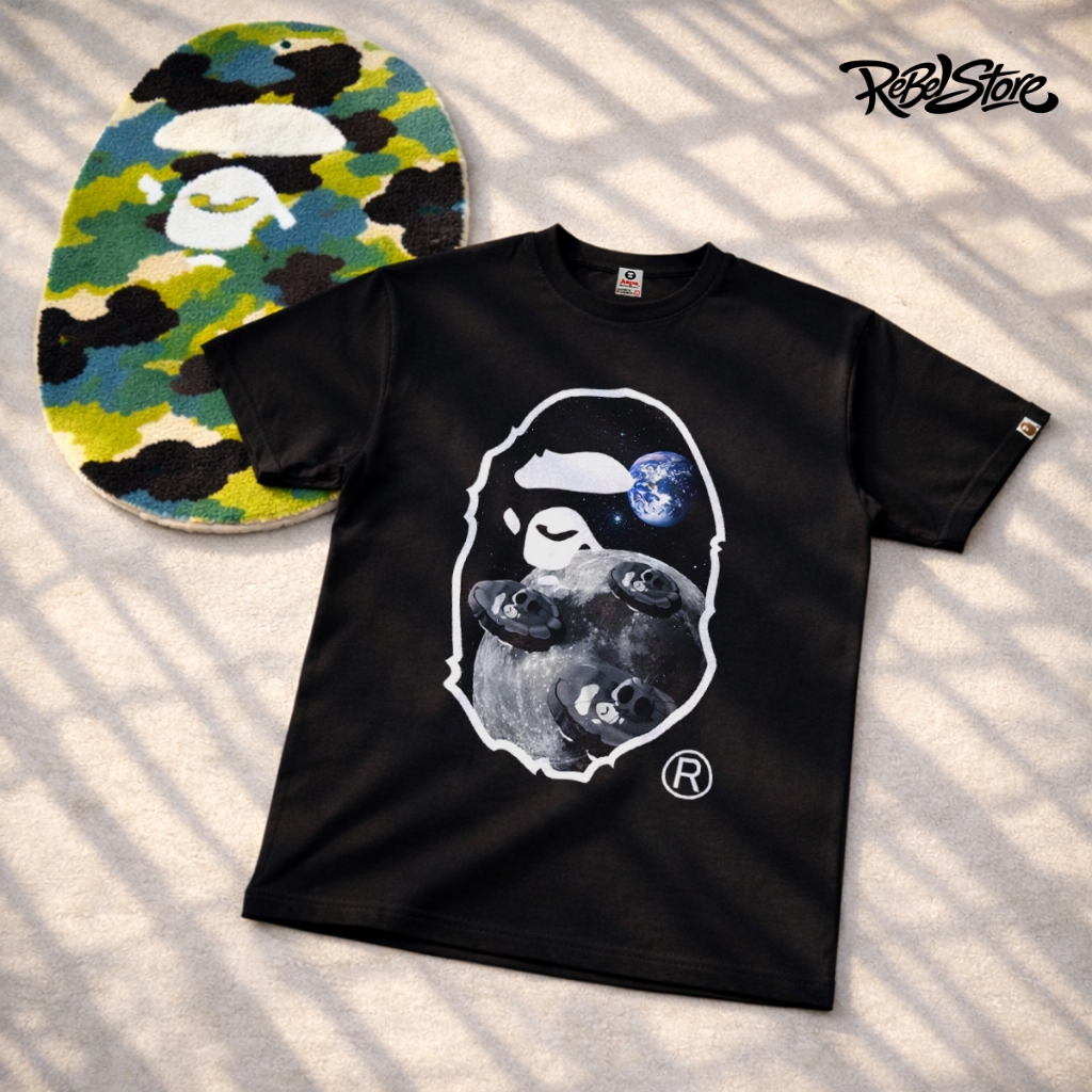 Áo Thun BAPE Moon Form Rộng Unisex Cotton 280GSM – REBEL STORE