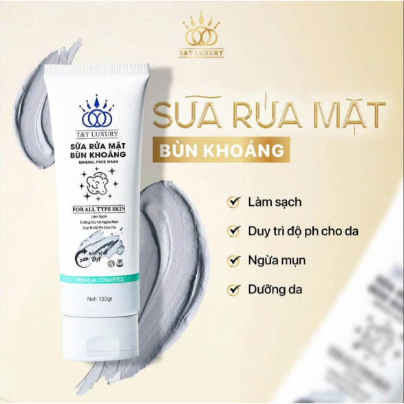 sữa rửa mặt bùn khoáng t&t Luxury chính hãng