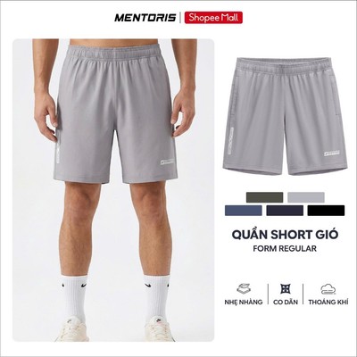 Quần Đùi Nam MENTORIS, Quần Short Gió Cao Cấp, Mềm Mại, Form Gọn Gàng, Trẻ Trung, Dễ Phối Đồ MSR2601 MASR26S011