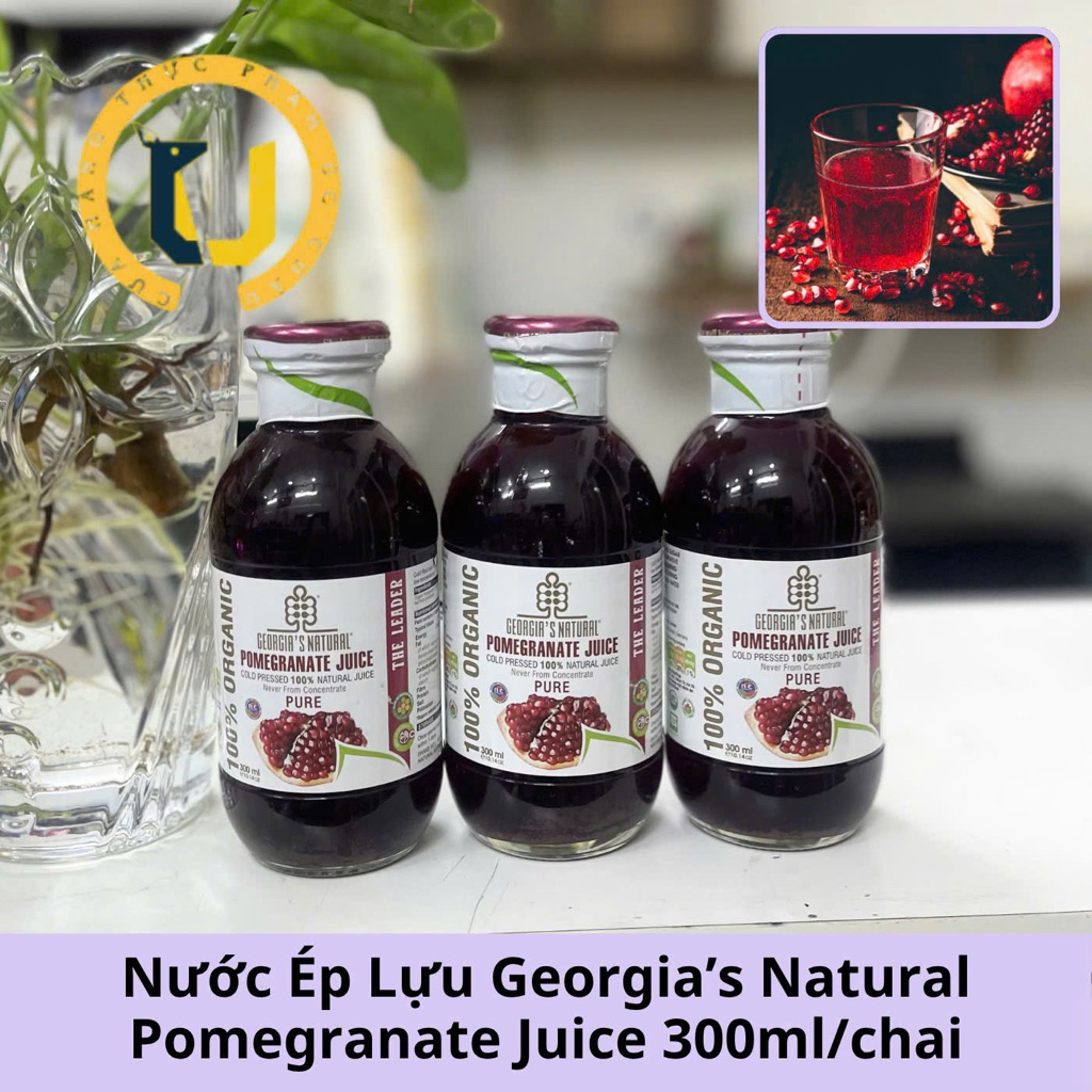 Nước ép lựu hữu cơ Georgia’s Natural 100% (Organic Pomegranate Juice)