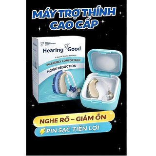 Máy Trợ Thính Đeo Sau Tai Sạc Pin – Nghe Rõ Giảm Ồn Cho Người Già, Khuếch Đại Âm Thanh, Dễ Dùng Giá Rẻ