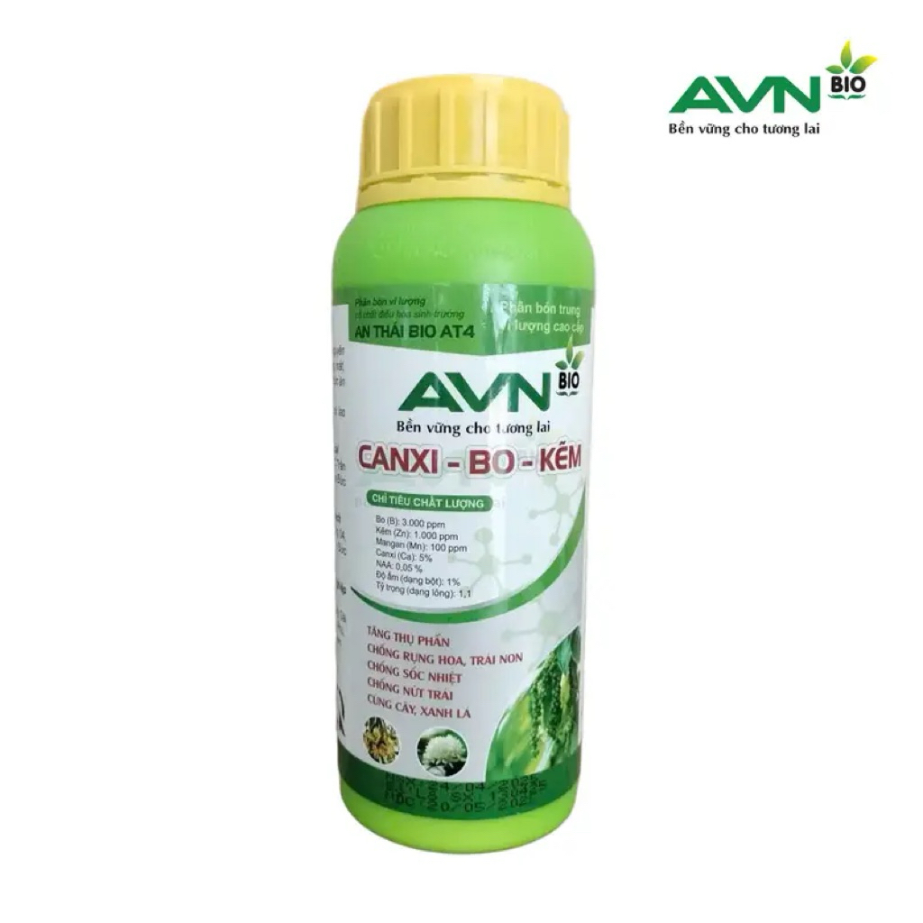 Phân bón vi lượng Canxi Bo AVN (Canxi Bo Kẽm) 500ml pha 400-500 lít