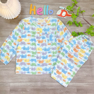 Size 2XL:(35-40kg) Đồ bộ tole bé trai tay dài quần dài l thấm hút mồ hôi tốt cho bé, màu sắc đa dạng.