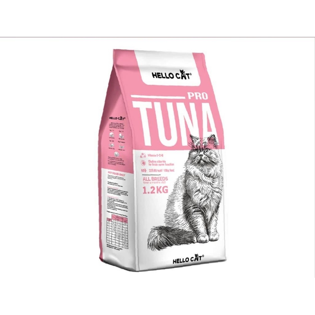[Hello Cat] Thức ăn cho mèo, Hello cat, 1.2kg - Vị cá ngừ, cá hồi - thơm ngon, bổ dưỡng