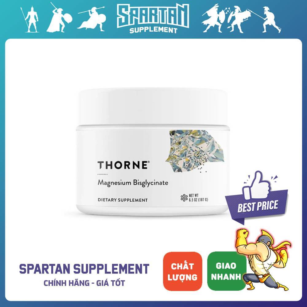 THORNE Magnesium Bisglycinate - Bột Bổ Sung Magnesium Hỗ Trợ Tinh Thần & Ngủ Ngon Tại Whey Spartan