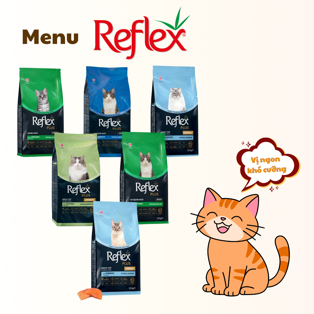 (HẠT CHIẾT REFLEX) HẠT CHIẾT 1KG REFLEX CHO MÈO