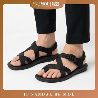 Sandal rova rv117b quai chéo xỏ ngón đế cao su quai rút thông minh đi học dạo phố đi biển nam nữ