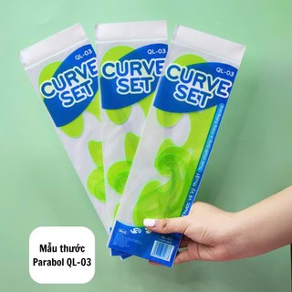 Thước nhựa Parabol WinQ QL-01, chuyên dụng vẽ đồ thị, đường cong, đồ họa QL-01, QL-02, QL-03