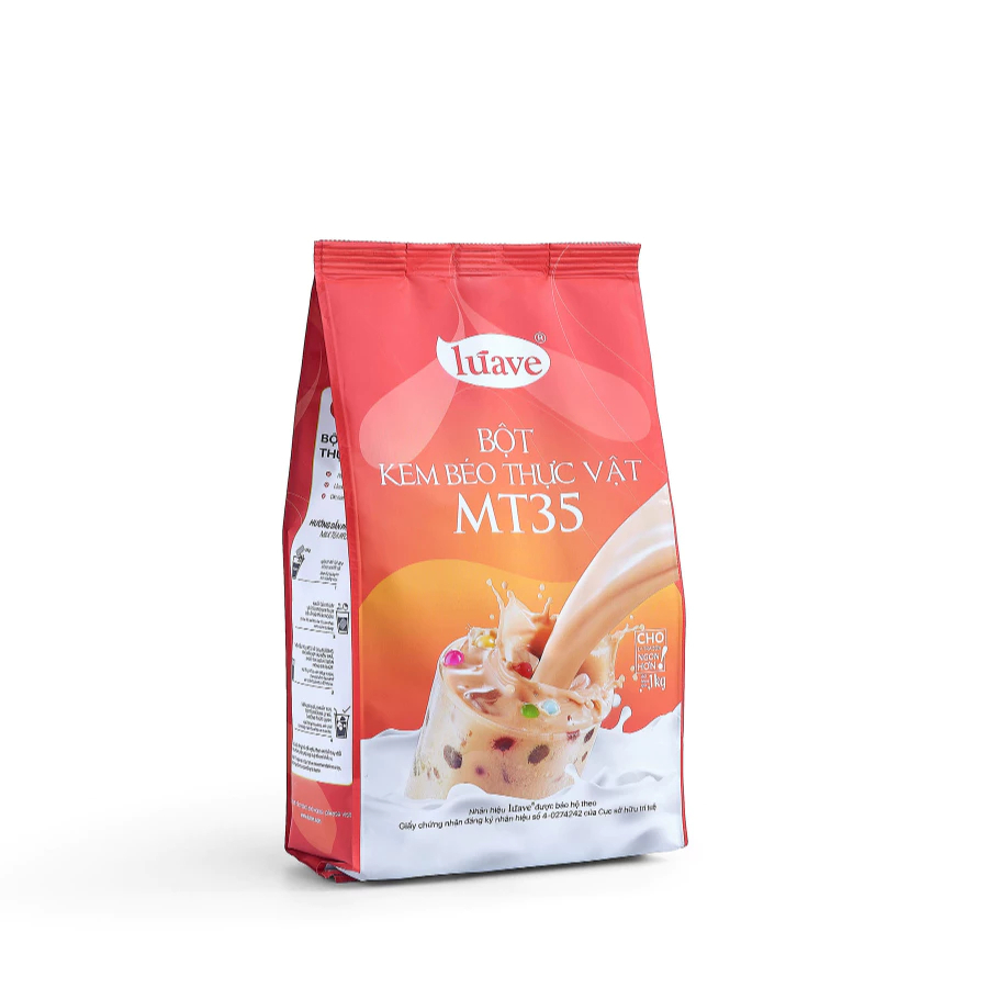 Bột Kem Béo Thực Vật MT35 Luave túi 1kg - Pha trà sữa đậm vị Trà ngon