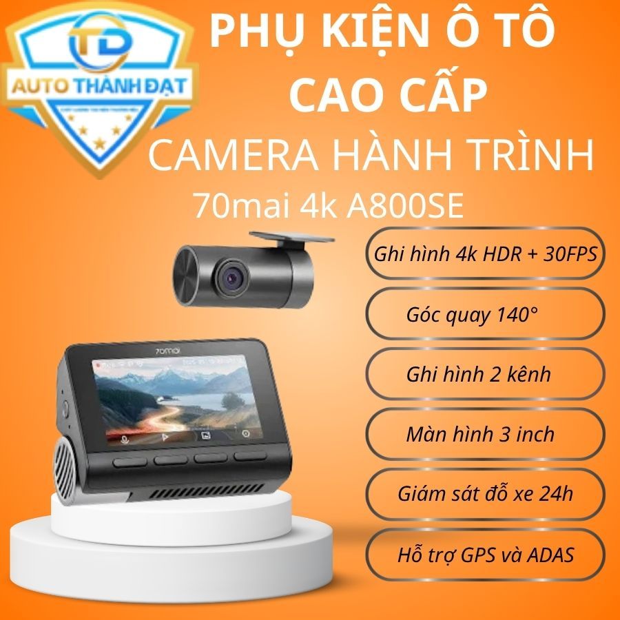 Camera hành trình 70mai A800SE ghi hình 4K HDR -  Bảo hành 12 tháng