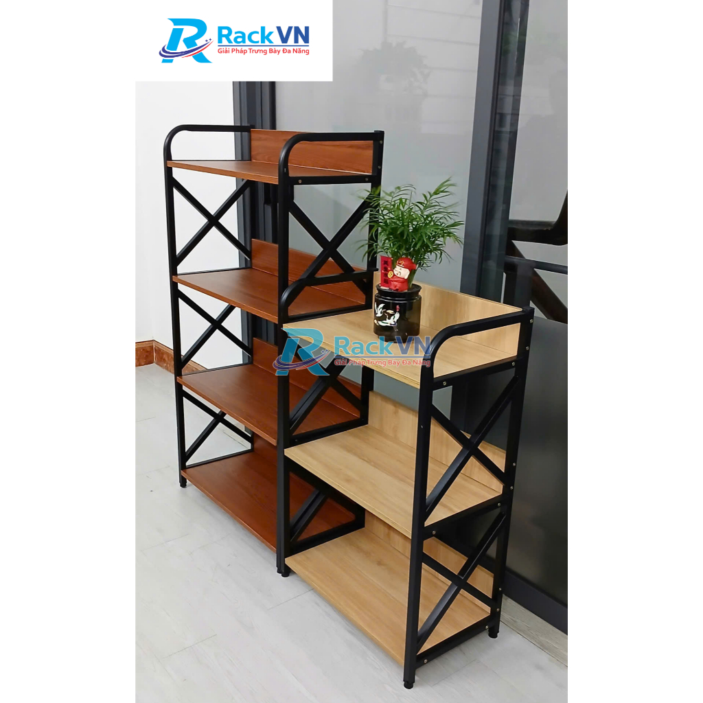 Kệ gỗ nhiều tầng | kệ lắp ráp đa năng 3-4 tầng | RackVN kệ decor, kệ sách, kệ bếp, kệ gỗ chống thấm