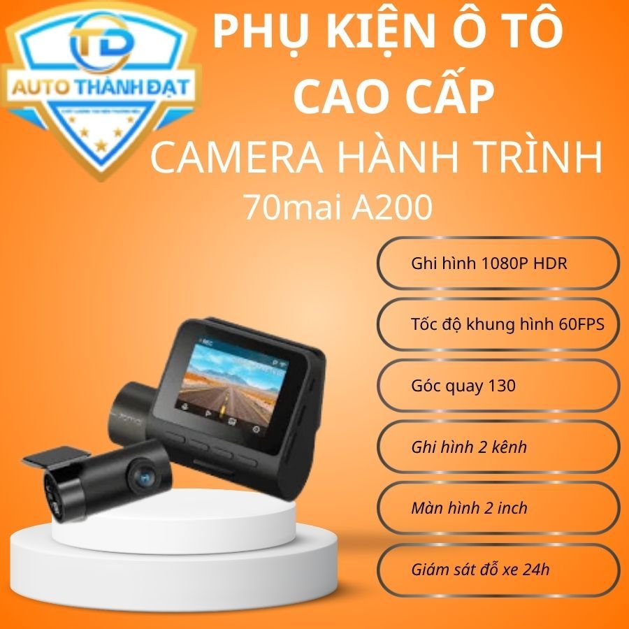 Camera hành trình 70mai A200, bản Quốc Tế , hỗ trợ Tiếng Việt
