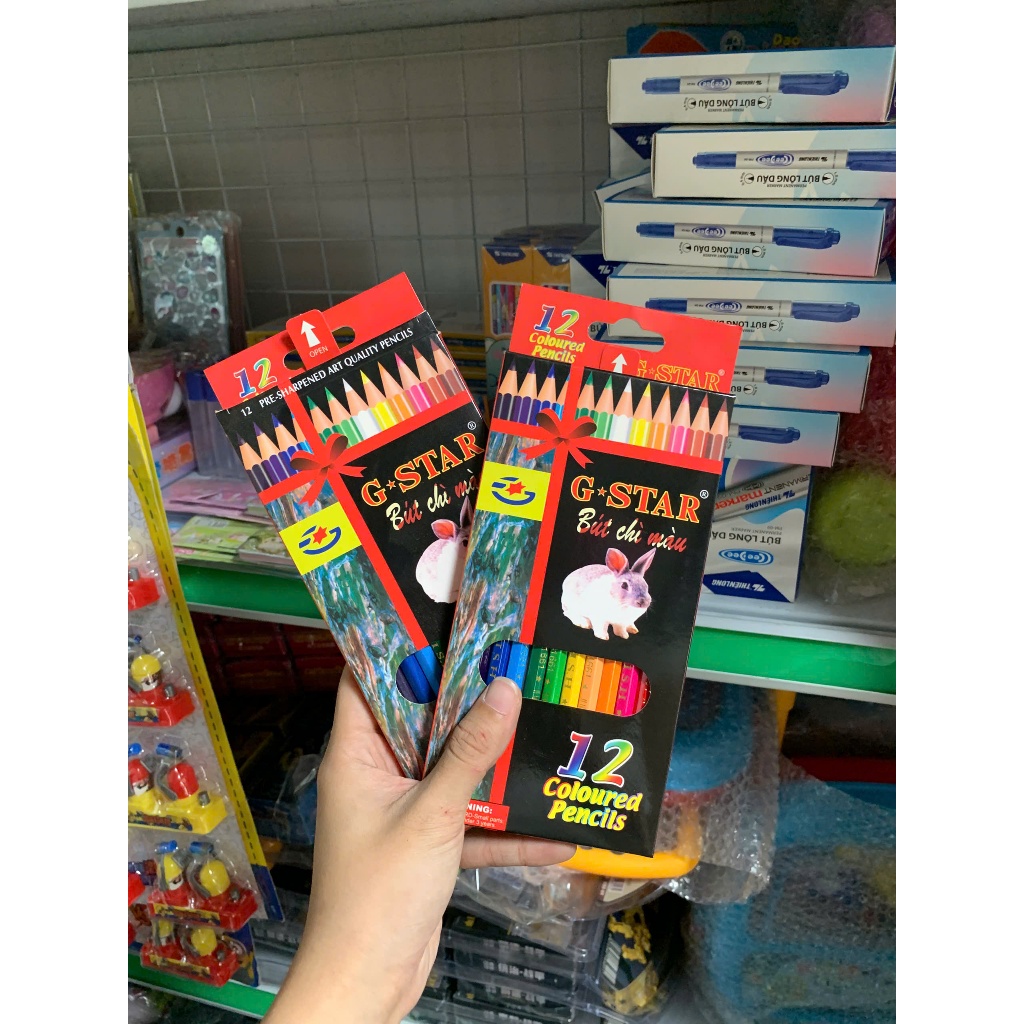 Hộp Chì Màu 12 Màu GSTAR | Bút Chì Màu GSTAR Hộp 12 Cây Luyện Vẽ